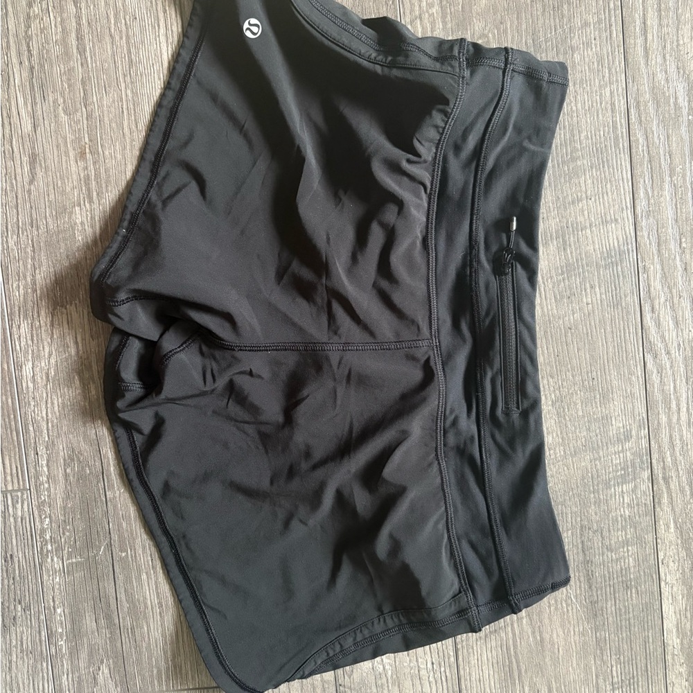 Lululemon Black Zippered Shorts